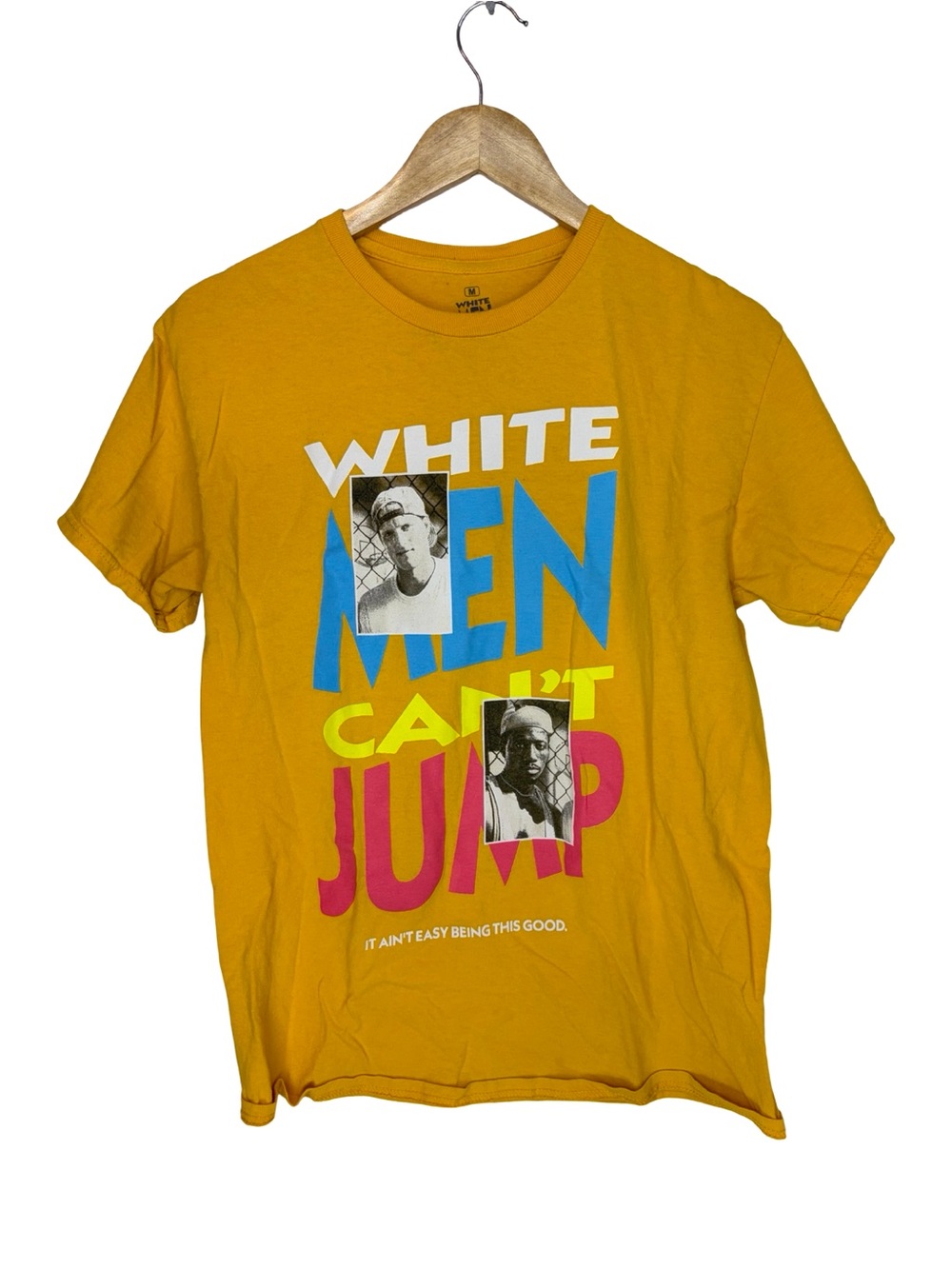 "White men can’t jump" yellow short sleeve mens t shirt nostalgic movie